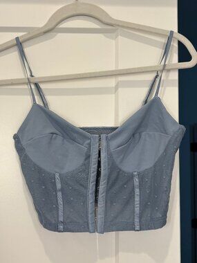 NWOT Intimately by Free People Night Rhythm Corset blue cami bralette top OS